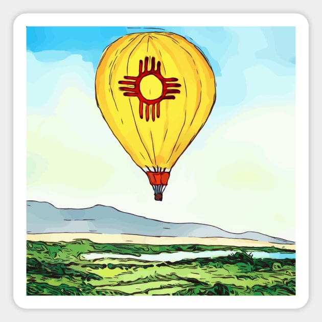 Balloon Fiesta, New Mexico Magnet by WelshDesigns